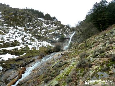 Chorro o Chorrera de San Mamés; Cascada; Caida de agua; Salto agua;senderismo guadalajara